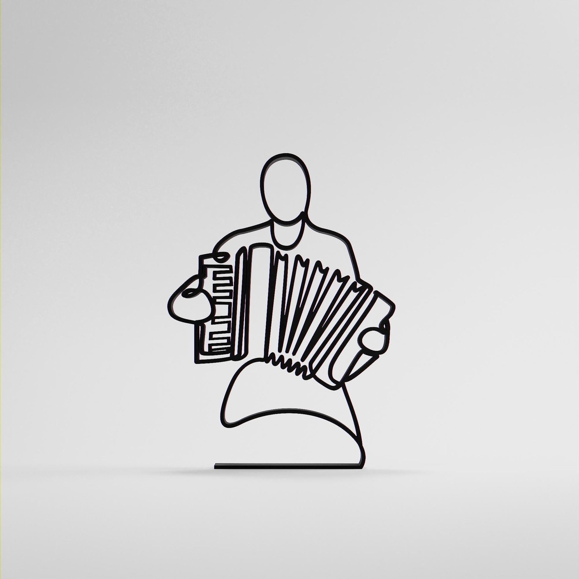 Anatolian Gift BoxAccordion Player - Customized Line Art Figure