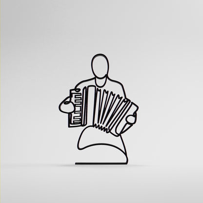 Anatolian Gift BoxAccordion Player - Customized Line Art Figure