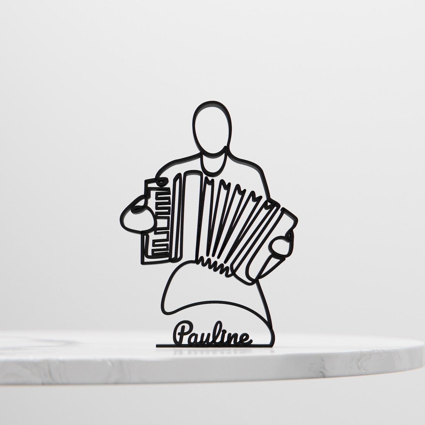 Anatolian Gift BoxAccordion Player - Customized Line Art Figure