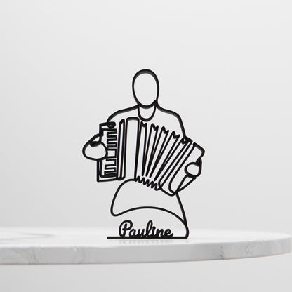 Anatolian Gift BoxAccordion Player - Customized Line Art Figure