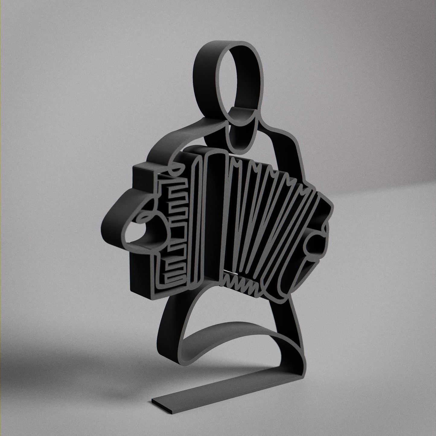 Anatolian Gift BoxAccordion Player - Customized Line Art Figure