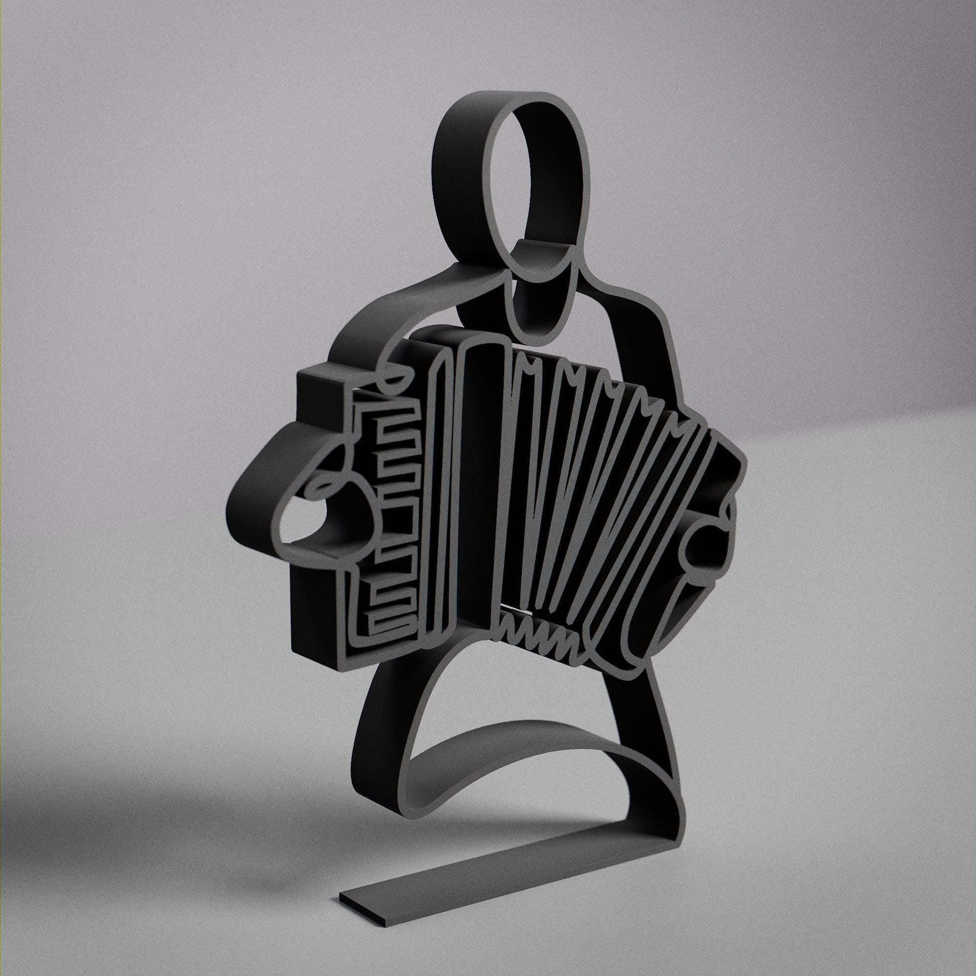 Anatolian Gift BoxAccordion Player - Customized Line Art Figure
