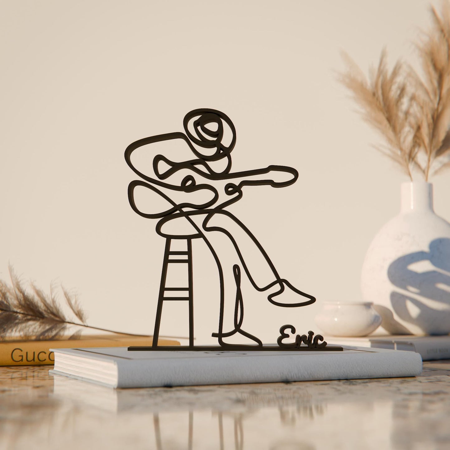 Anatolian Gift BoxAcoustic Guitarist - Customized Line Art Figure