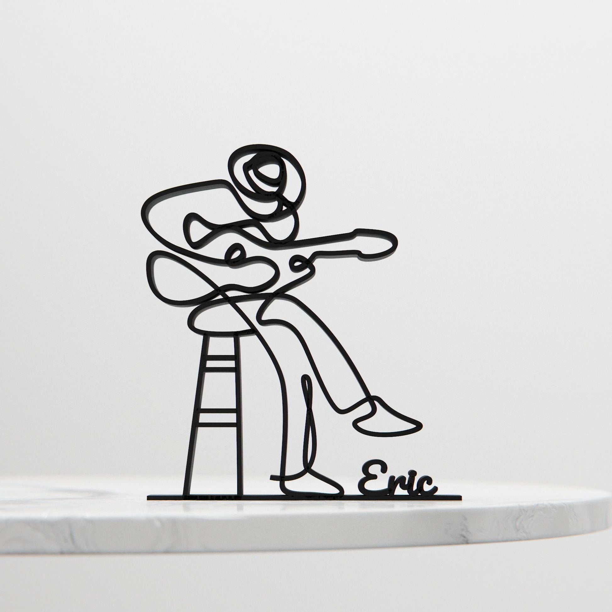 Anatolian Gift BoxAcoustic Guitarist - Customized Line Art Figure