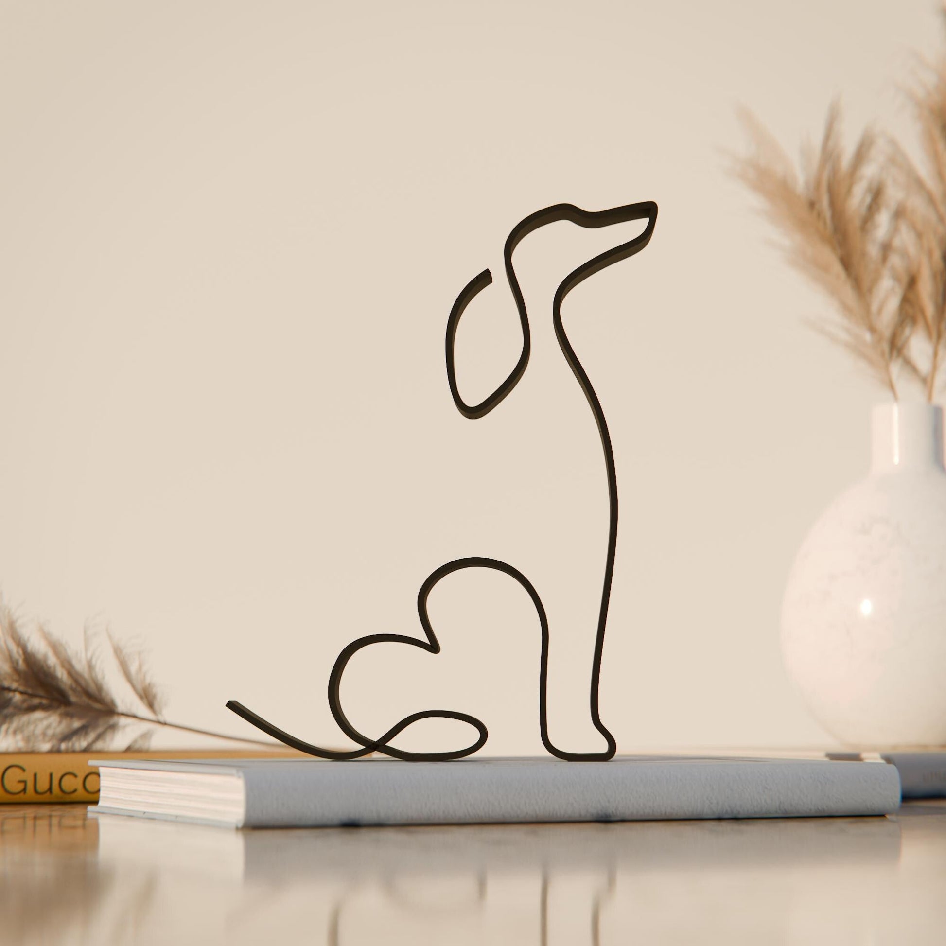 Anatolian Gift BoxAfghan Hound Dog 06 - Line Art Figure