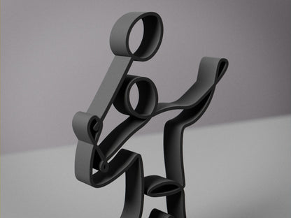 Anatolian Gift BoxBadminton Player - Customized Line Art Figure