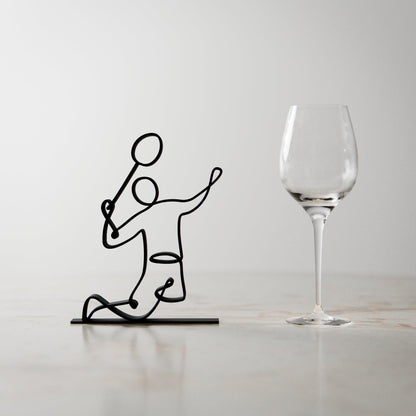 Anatolian Gift BoxBadminton Player - Customized Line Art Figure