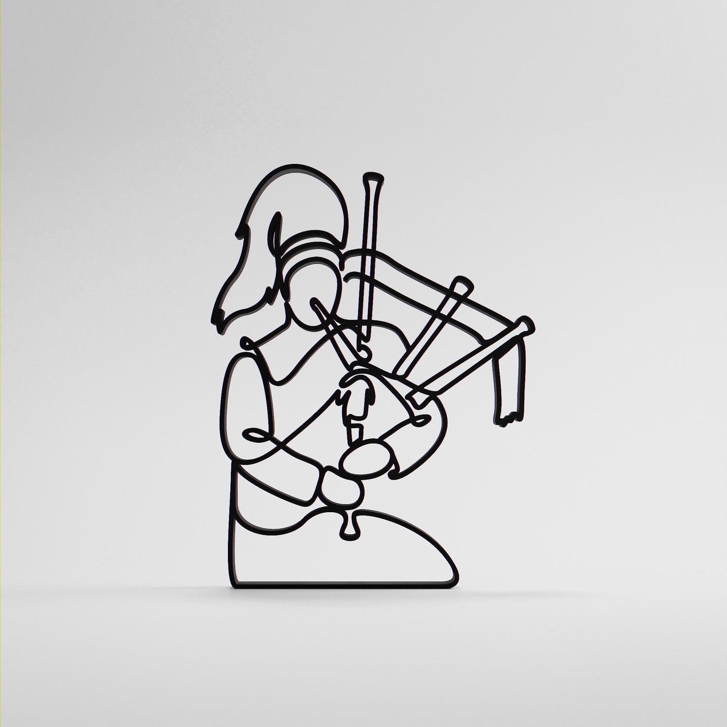 Anatolian Gift BoxBagpipe Player - Customized Line Art Figure