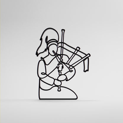 Anatolian Gift BoxBagpipe Player - Customized Line Art Figure