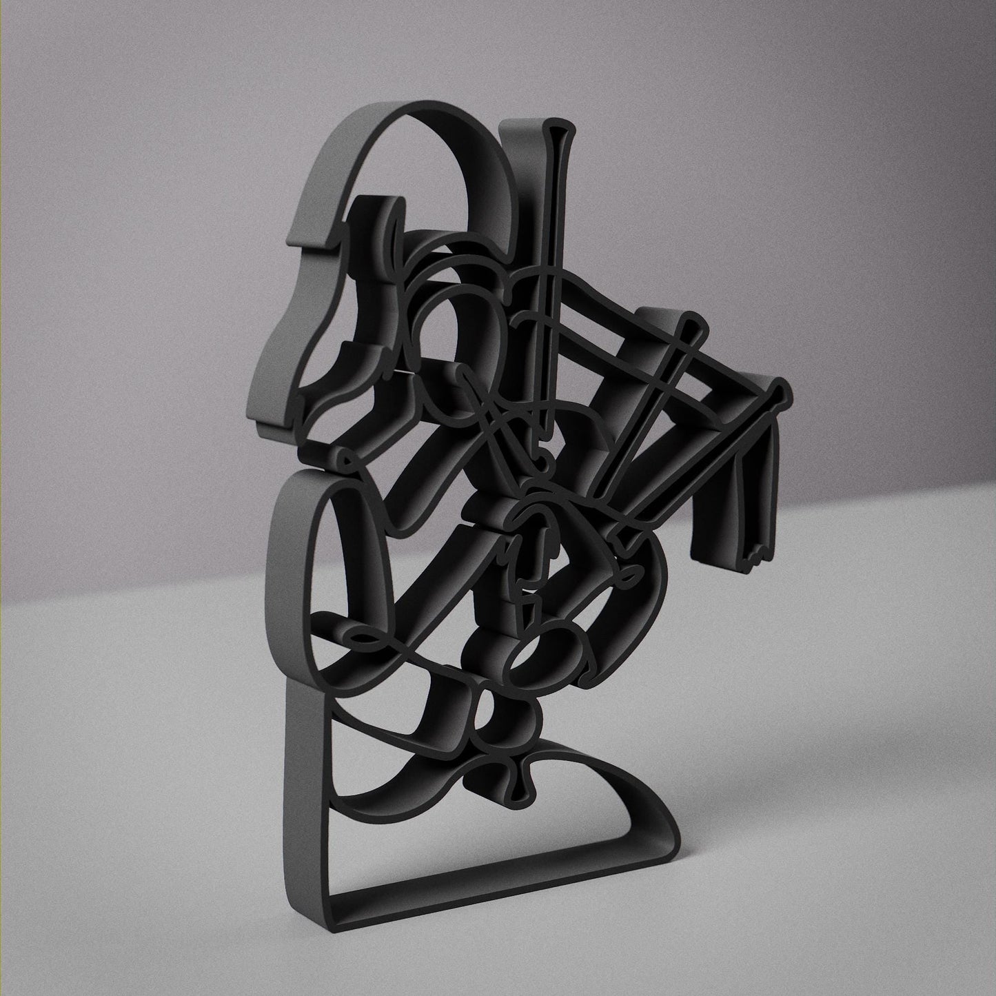 Anatolian Gift BoxBagpipe Player - Customized Line Art Figure