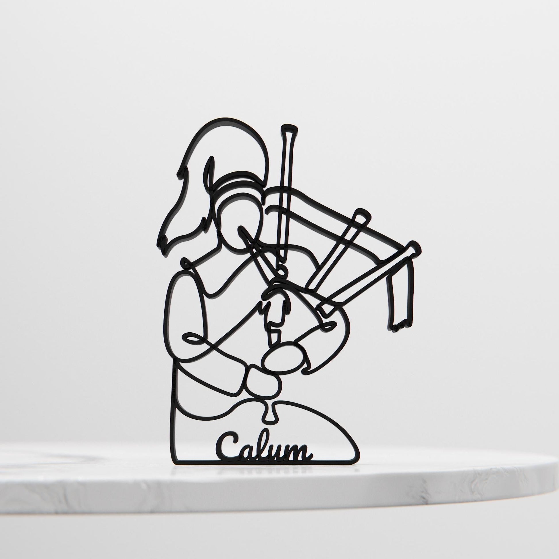 Anatolian Gift BoxBagpipe Player - Customized Line Art Figure