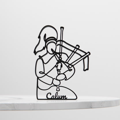 Anatolian Gift BoxBagpipe Player - Customized Line Art Figure