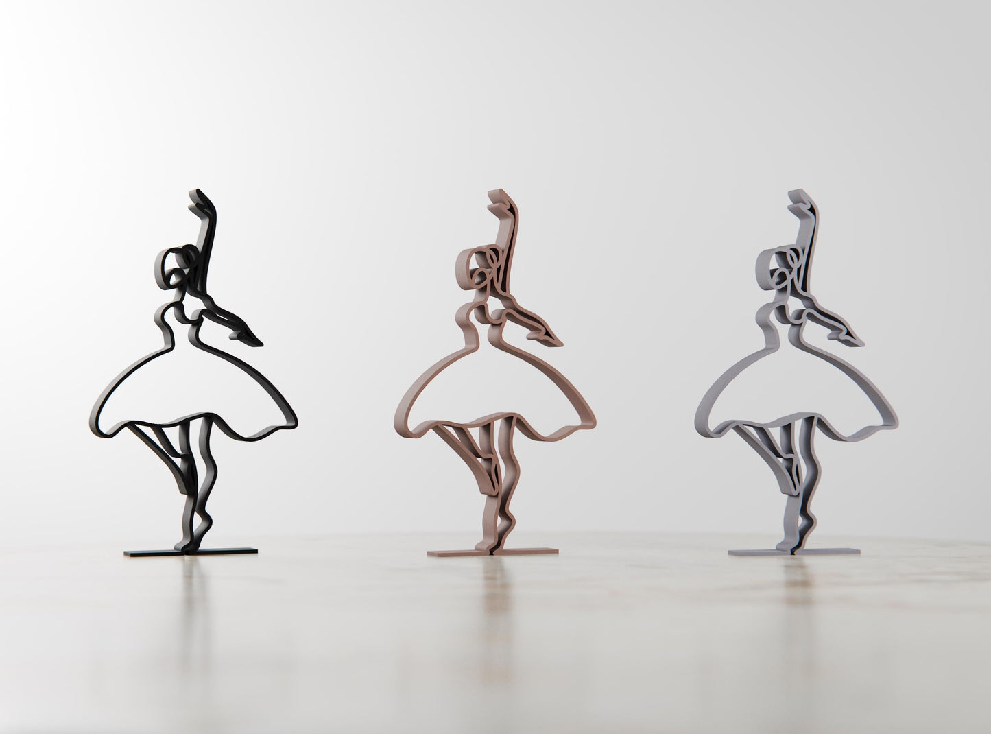 Anatolian Gift BoxBallerina 02 - Customized Line Art Figure
