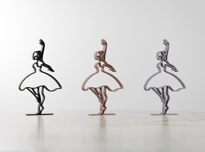 Anatolian Gift BoxBallerina 02 - Customized Line Art Figure