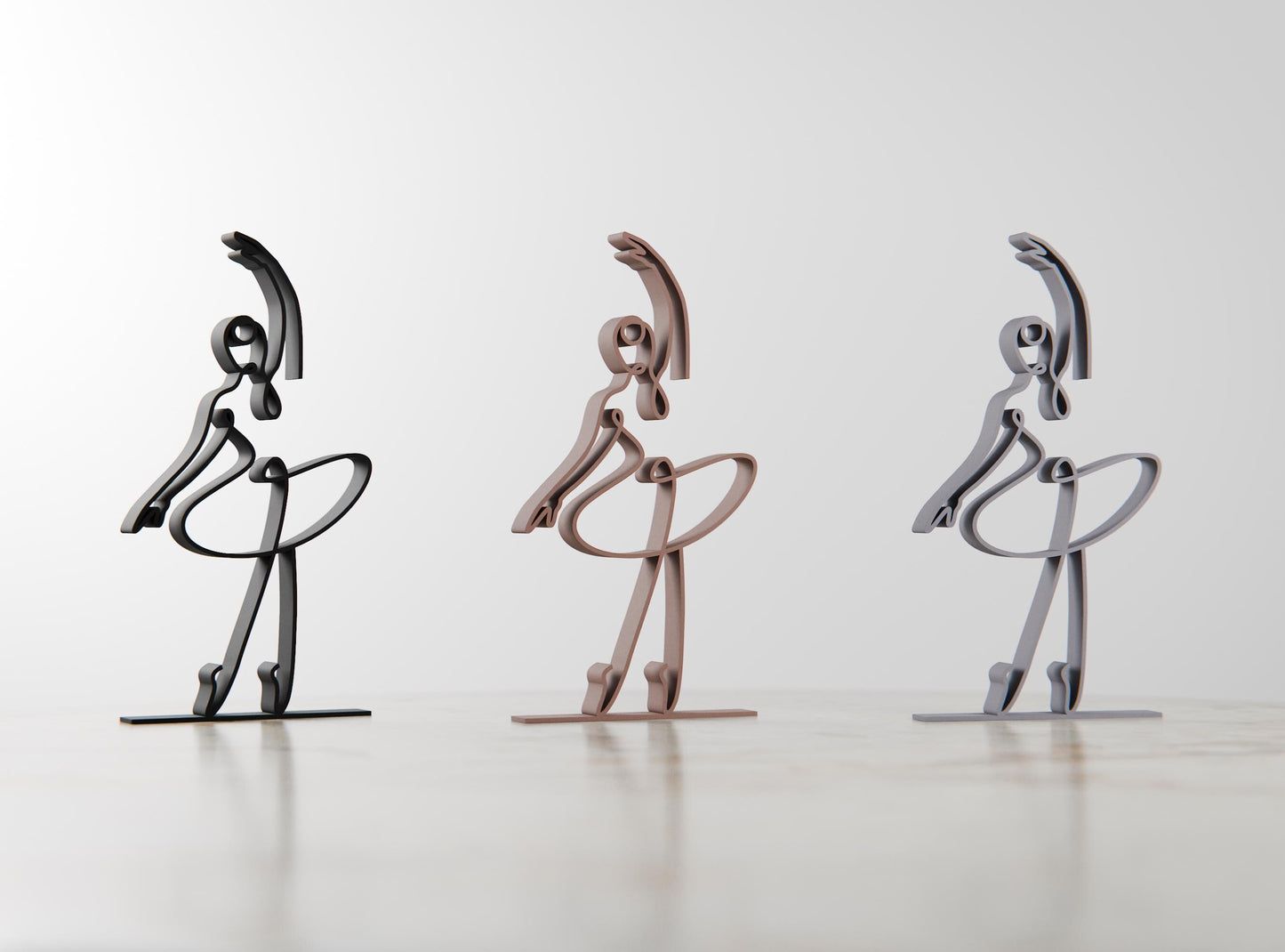 Anatolian Gift BoxBallerina 03 - Line Art Figure