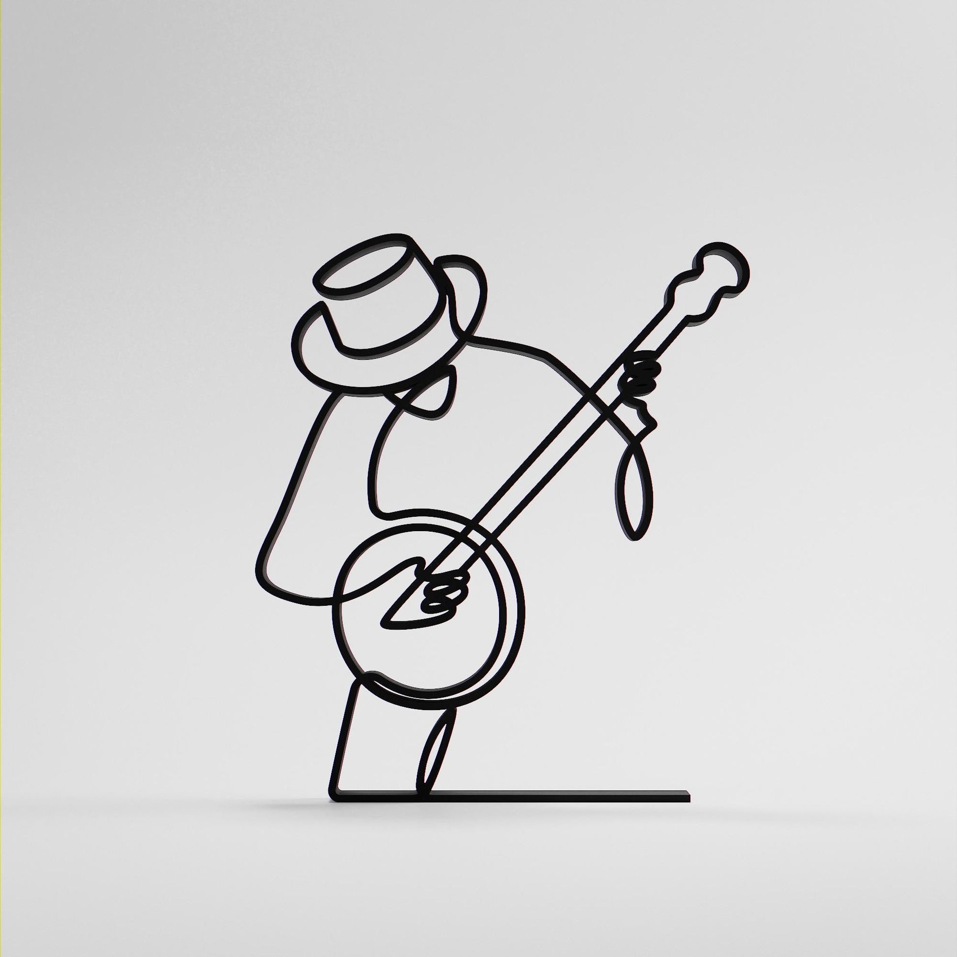 Anatolian Gift BoxBanjo Player - Customized Line Art Figure
