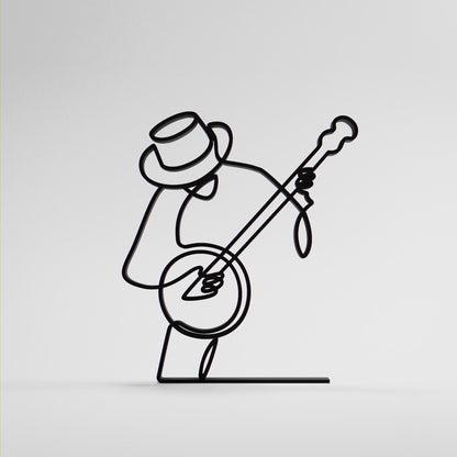 Anatolian Gift BoxBanjo Player - Customized Line Art Figure