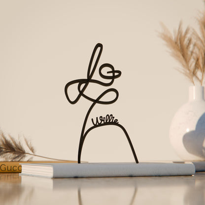 Anatolian Gift BoxBaseball Player - Customized Line Art Figure