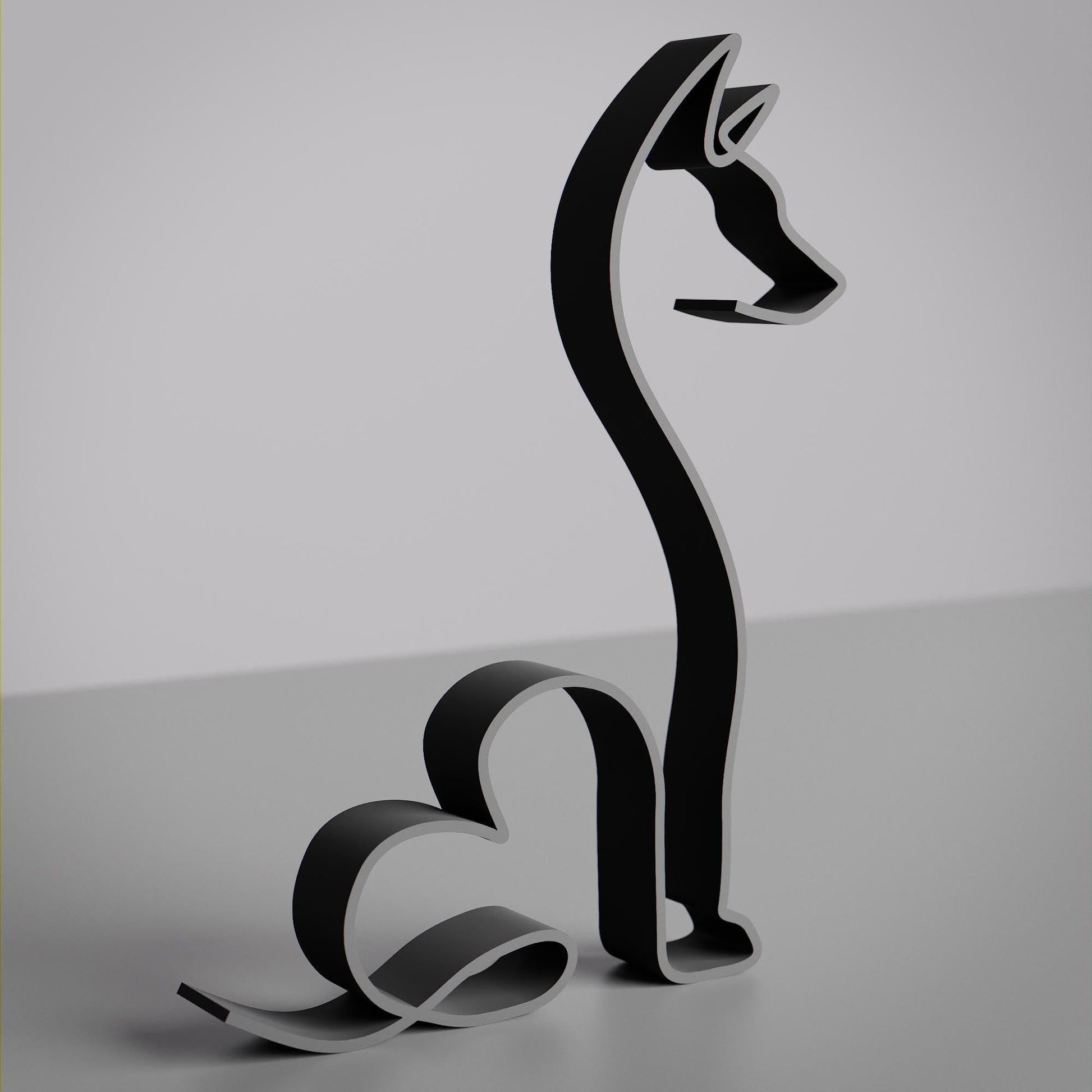Anatolian Gift BoxBasenji Dog 15 - Line Art Figure
