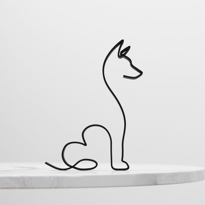 Anatolian Gift BoxBasenji Dog 15 - Line Art Figure