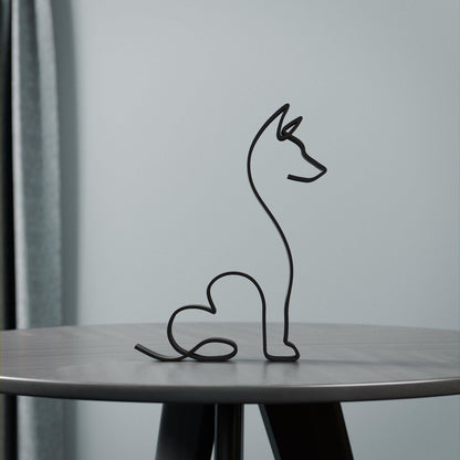 Anatolian Gift BoxBasenji Dog 15 - Line Art Figure