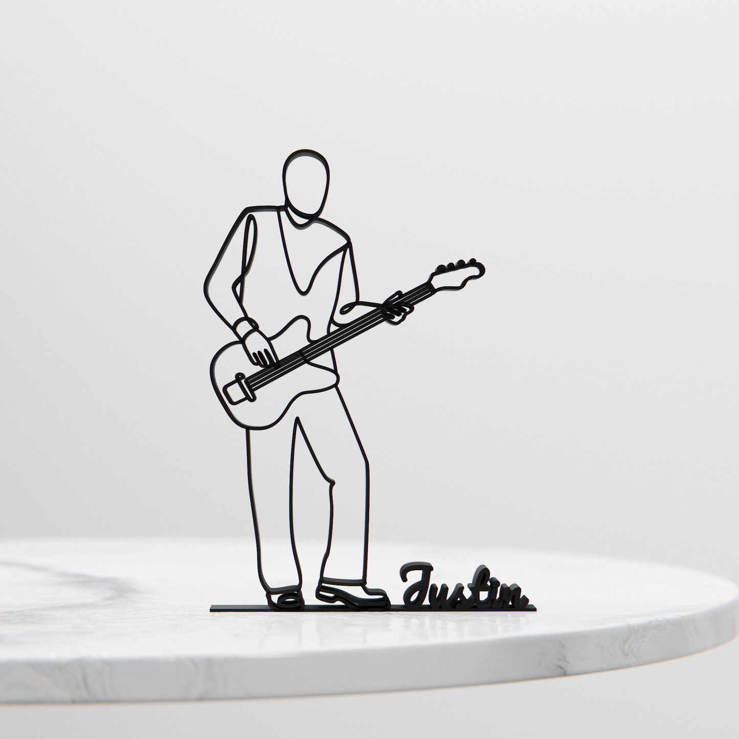 Bass Guitarist - Customized Line Art Figure