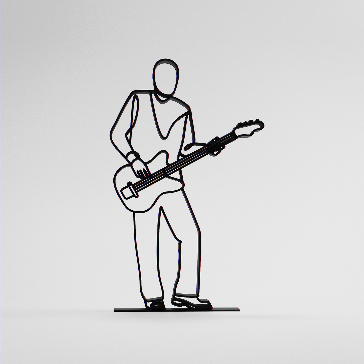 Bass Guitarist - Customized Line Art Figure