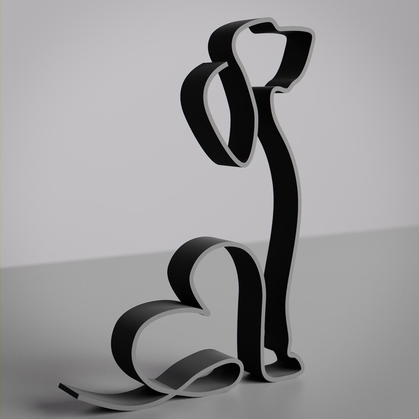 Anatolian Gift BoxBasset Hound Dog 39 - Line Art Figure