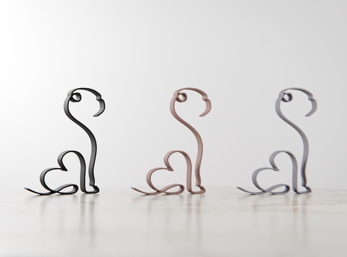 Pug Dog 27 - Line Art Figure