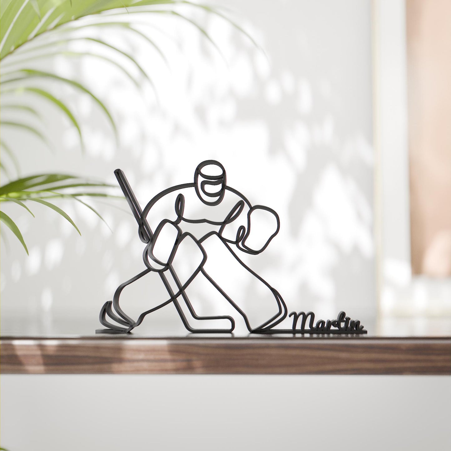 Hockey Goalie - Customized Line Art Figure