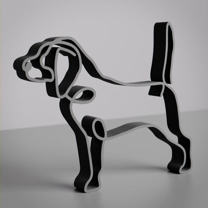 Anatolian Gift BoxBeagle Dog 81 - Line Art Figure