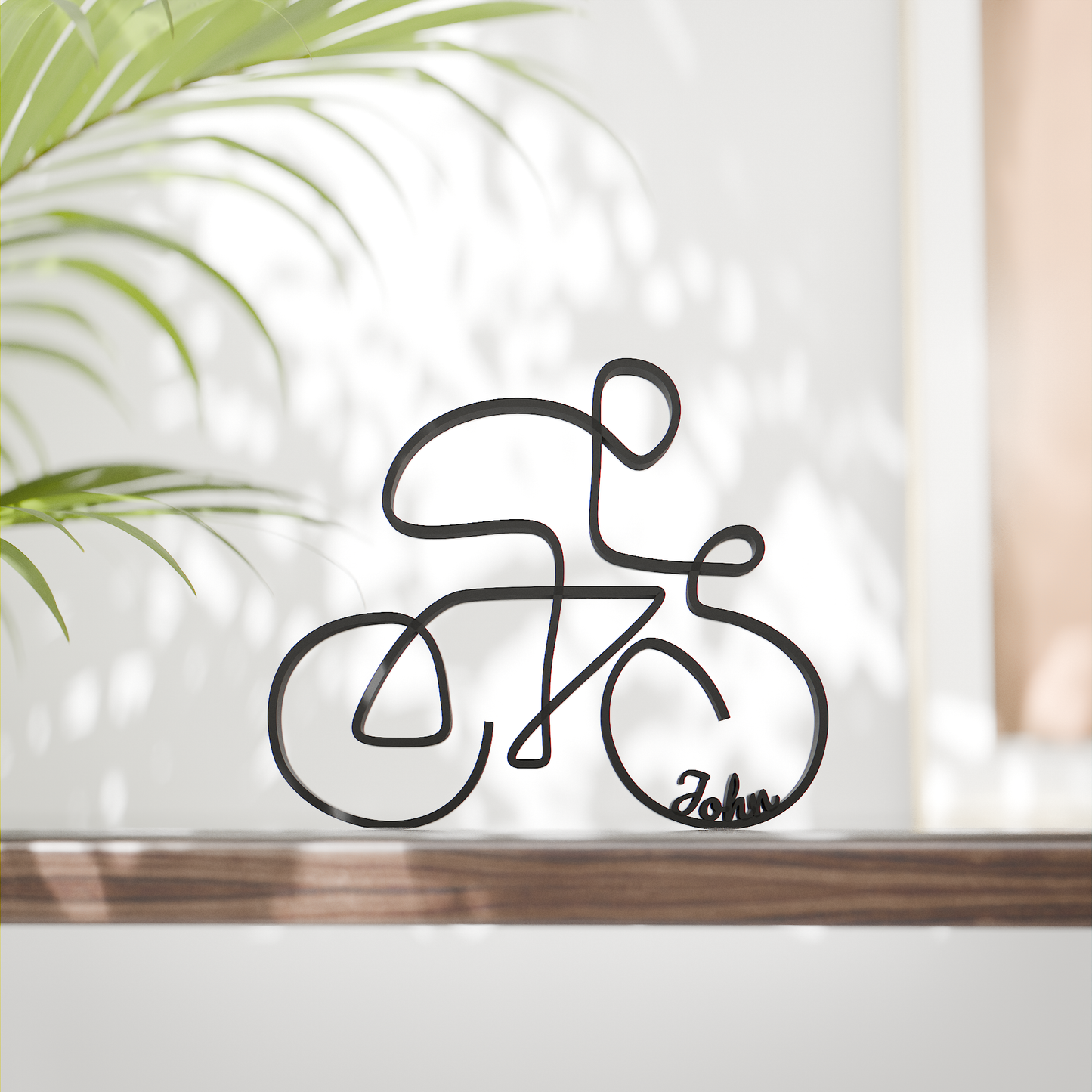 Cyclist - Customized Line Art Figure