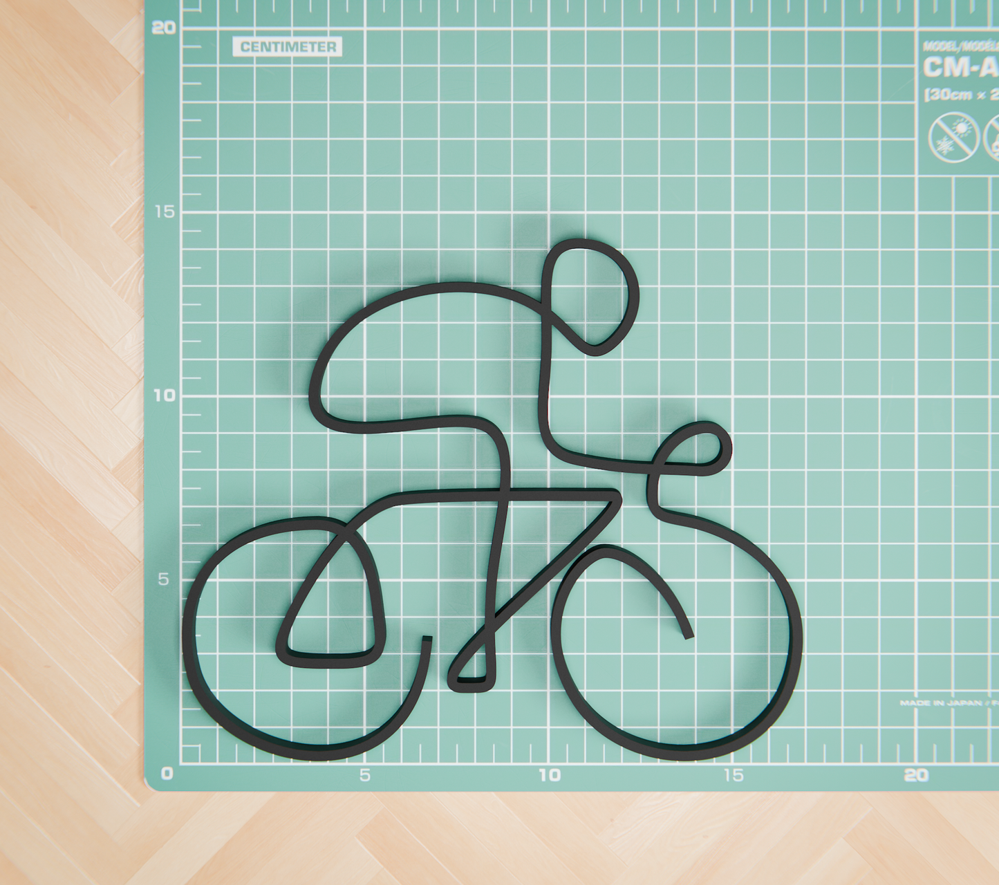 Cyclist - Customized Line Art Figure