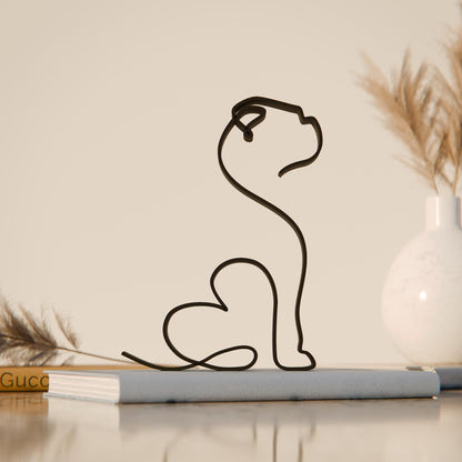 Anatolian Gift BoxBoxer Dog 41 - Line Art Figure