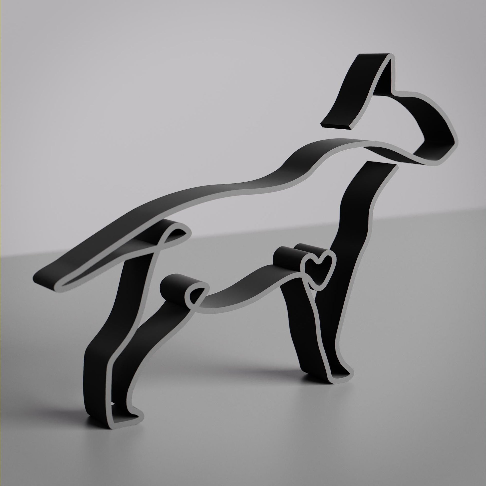 Anatolian Gift BoxBull Terrier Dog 83 - Line Art Figure