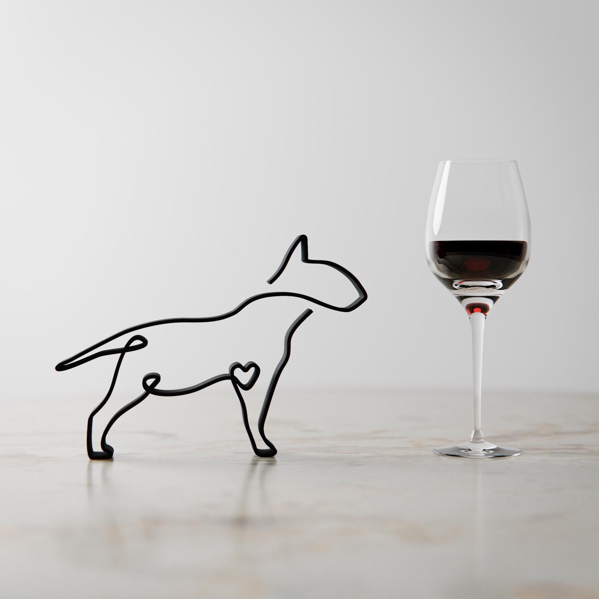 Anatolian Gift BoxBull Terrier Dog 83 - Line Art Figure