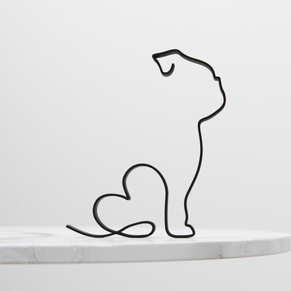Anatolian Gift BoxBulldog Dog 08 - Line Art Figure
