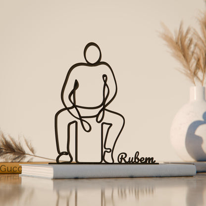 Anatolian Gift BoxCajon Player - Customized Line Art Figure