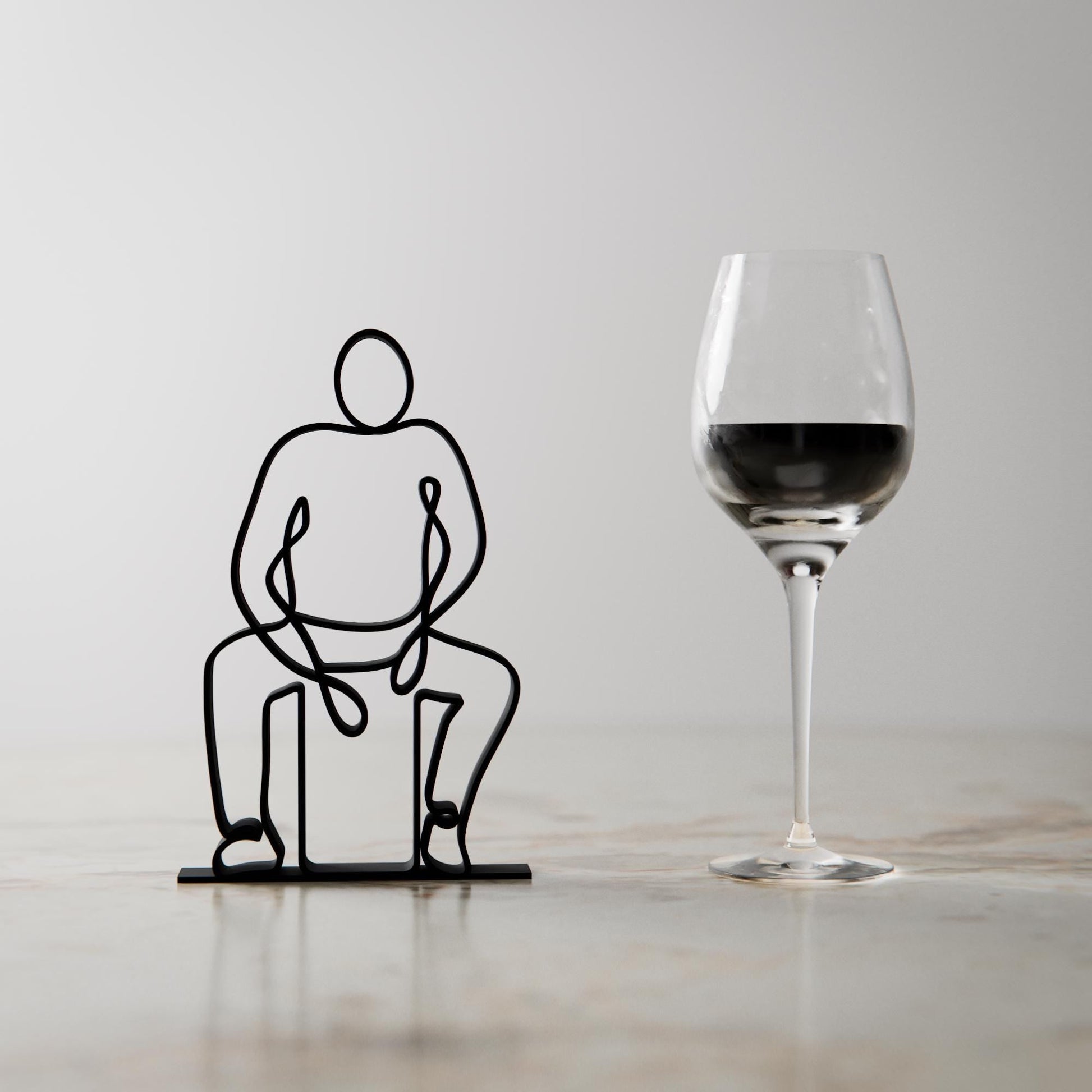 Anatolian Gift BoxCajon Player - Customized Line Art Figure