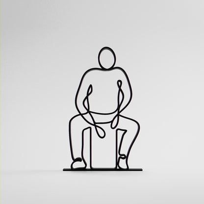 Anatolian Gift BoxCajon Player - Customized Line Art Figure