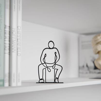 Anatolian Gift BoxCajon Player - Customized Line Art Figure