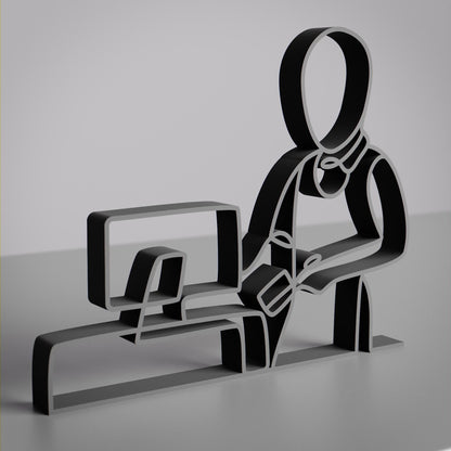 Anatolian Gift BoxCashier - Customized Line Art Figure