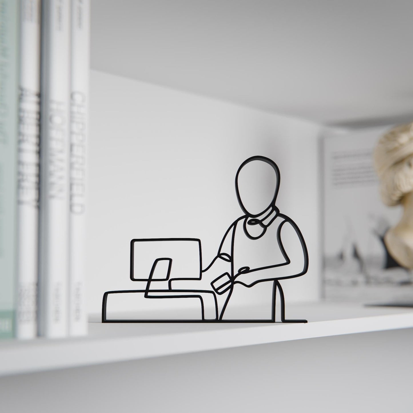 Anatolian Gift BoxCashier - Customized Line Art Figure