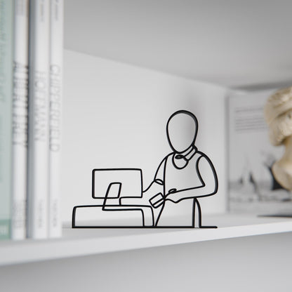 Anatolian Gift BoxCashier - Customized Line Art Figure