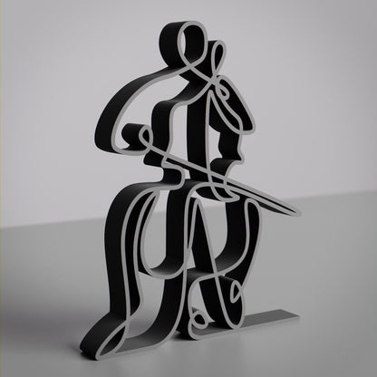 Anatolian Gift BoxCellist - Customized Line Art Figure