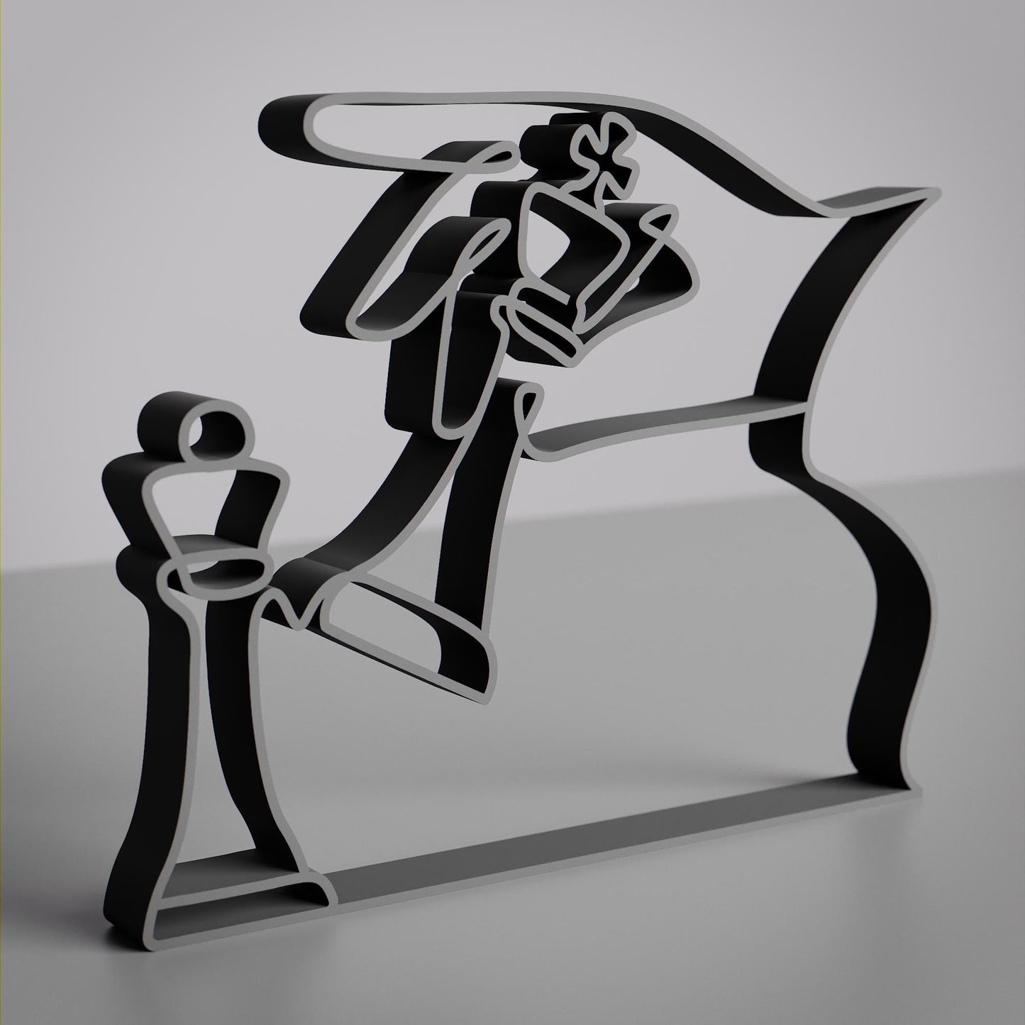 Anatolian Gift BoxChess Player - Customized Line Art Figure