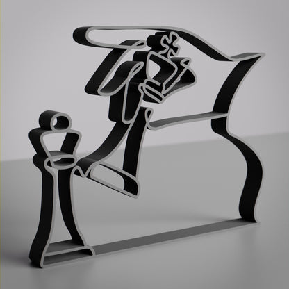 Anatolian Gift BoxChess Player - Customized Line Art Figure