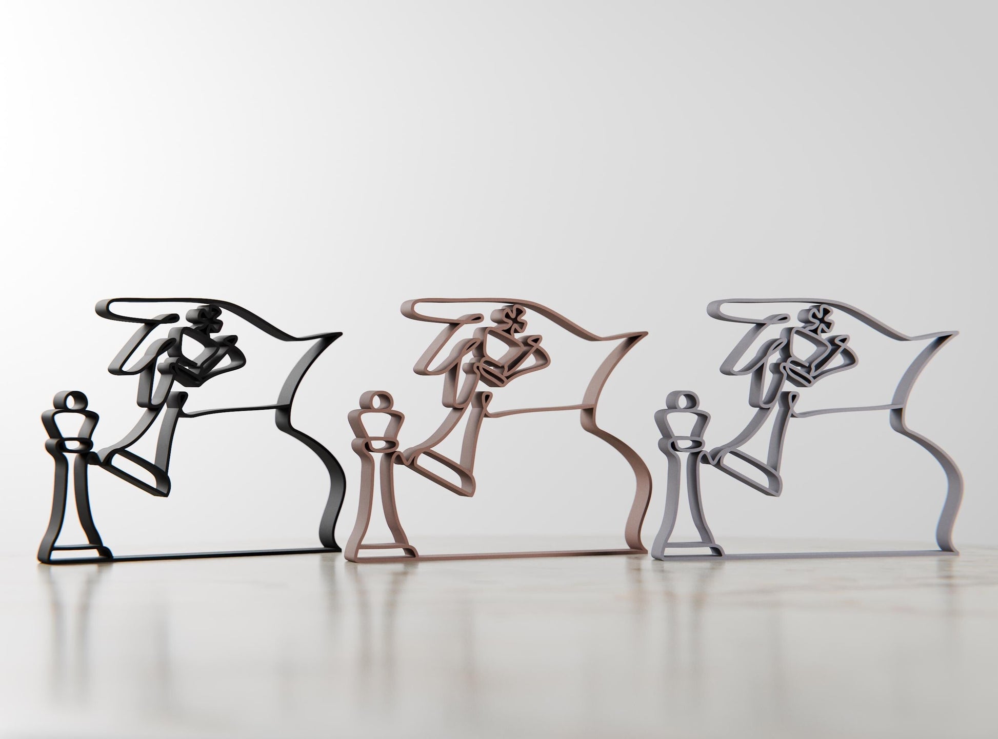 Anatolian Gift BoxChess Player - Customized Line Art Figure