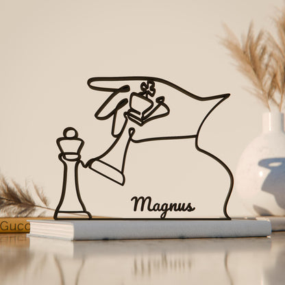 Anatolian Gift BoxChess Player - Customized Line Art Figure