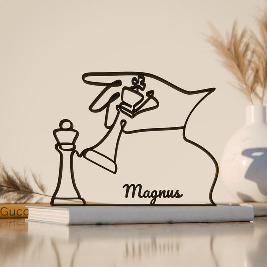 Anatolian Gift BoxChess Player - Customized Line Art Figure
